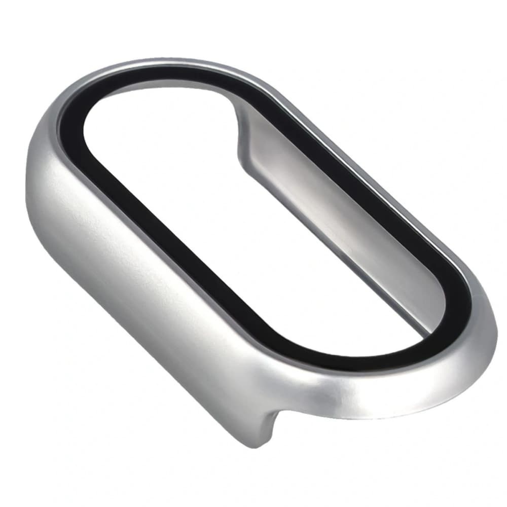 Bizon Case+Glass Uhr Xiaomi Smart Band 10 Silber - 7