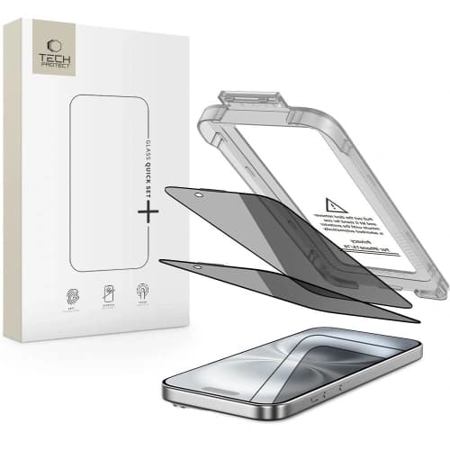 Tech-Protect Quick Set Spy+ Apple iPhone 15 / 16 Adatvédelmi [2 CSOMAG]