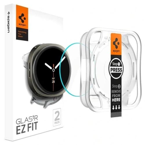 Spigen Glas.tr ez-Fit Samsung Galaxy Watch 8 44mm Clear [2 PACK]