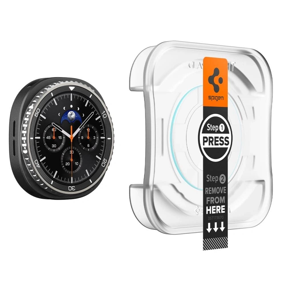 Spigen Glas.tr ez-Fit Samsung Galaxy Watch 8 Classic 46mm Clear [2 PACK] - 4
