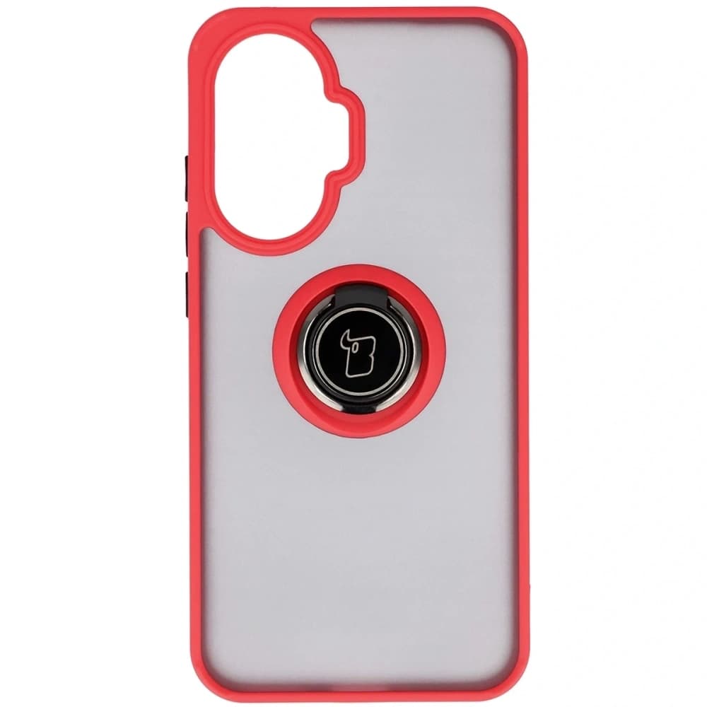 Bizon Case Hybrid Ring Xiaomi POCO F7 rauchig mit rotem Rahmen - 2