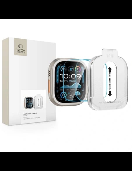 Szkło hartowane Tech-Protect Easy Set+ do Apple Watch Ultra 1 / 2 / 3 49mm Clear [2 PACK]