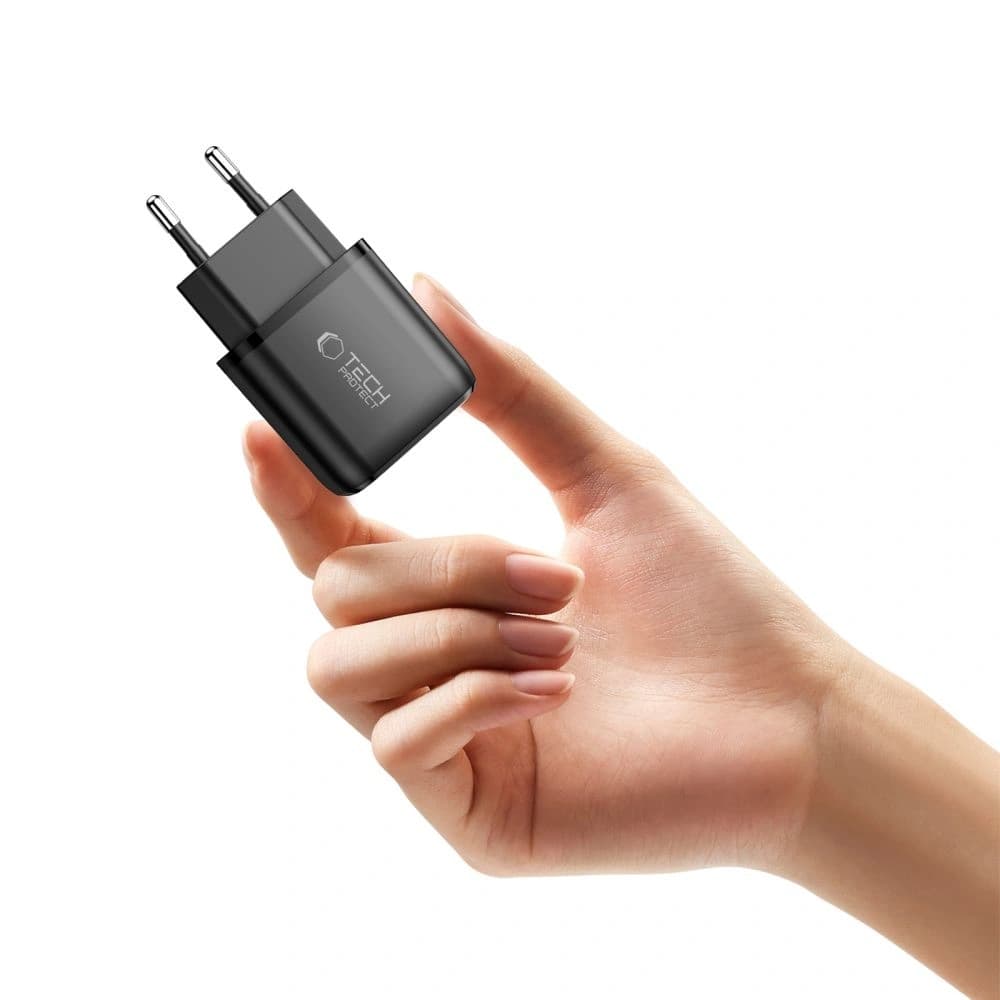 Tech-Protect NCA30 USB-A, USB-C Network Charger PD 30W / QC3.0 Black - 5