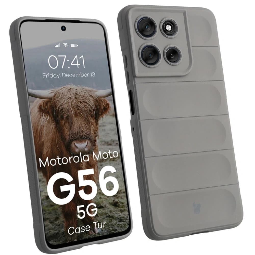 Bizon Case Tur Motorola Moto G56 5G světle šedá - 1