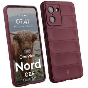 Caz Bizon Tur OnePlus Nord CE5 5G burgundă