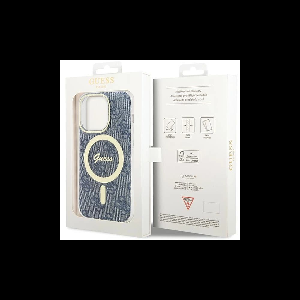 [CR] Guess Etui GUHMP15XH4STB für Apple iPhone 15 Pro Max Hardcase IML 4G MagSafe blau - 8