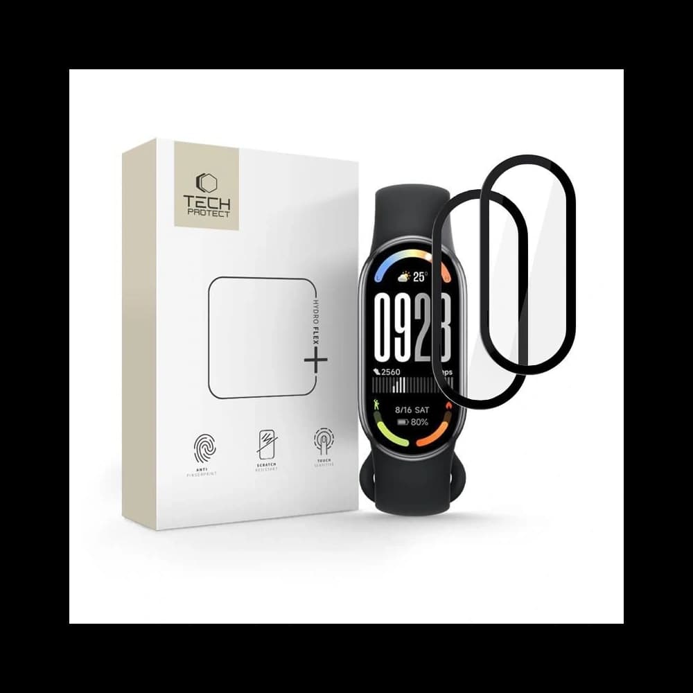 Szkło hybrydowe Tech-Protect Glass Flex+ do Xiaomi Smart Band 10 / 10 NFC Black [2 PACK] - 1