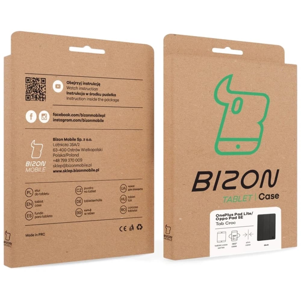 Bizon Case Tab Croc OnePlus Pad Lite / Oppo Pad SE black - 9