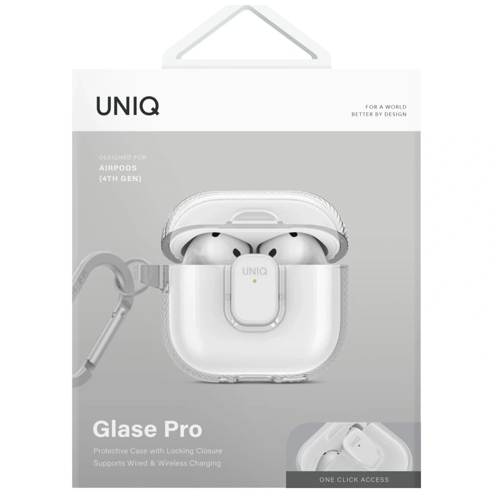 UNIQ Glase Pro Apple AirPods 4 Lock Case clear - 2
