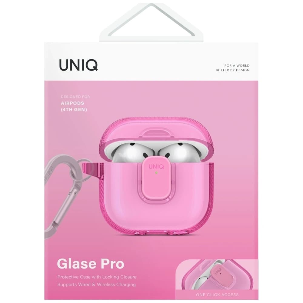 UNIQ Glase Pro Apple AirPods 4 Lock Case rosa - 2