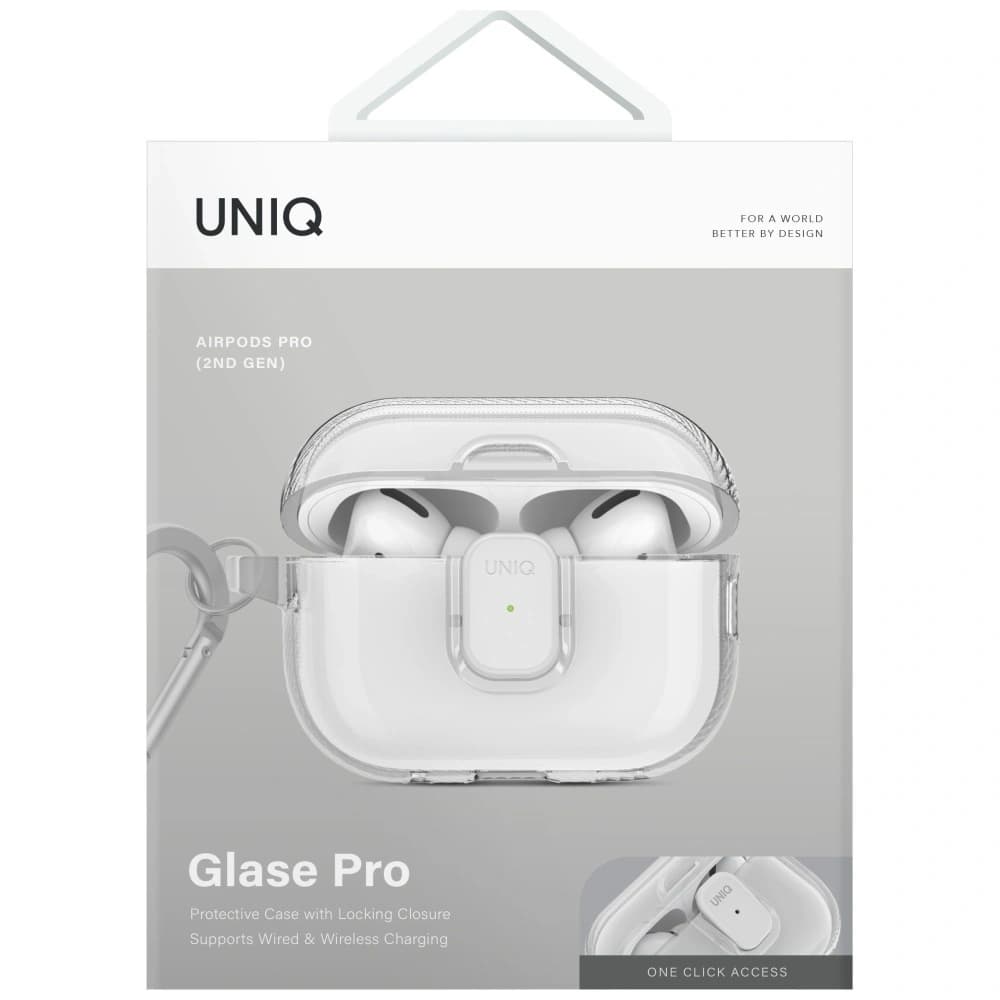 UNIQ Glase Pro Apple AirPods Pro 2 Lock Case clear - 2