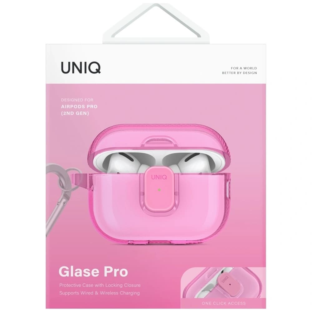 UNIQ Glase Pro Apple AirPods Pro 2 Lock Case pink - 2