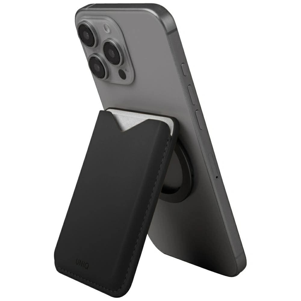UNIQ Lyden Evo magnetická peněženka s funkcí stojánku černá - 2