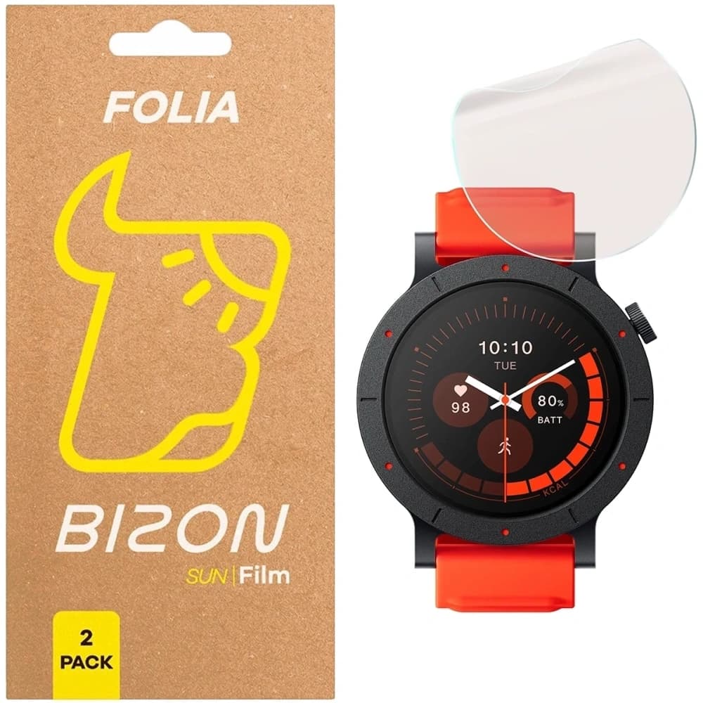 Bizon Glass Watch Film Sun Duo Nothing CMF Watch 3 Pro [2 PACK] - 1
