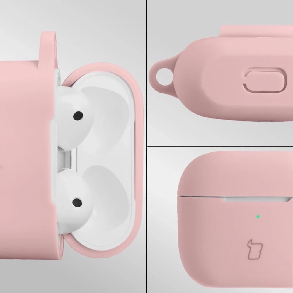 Bizon Case Kopfhörer Silikon Apple AirPods 3 hellrosa - 2