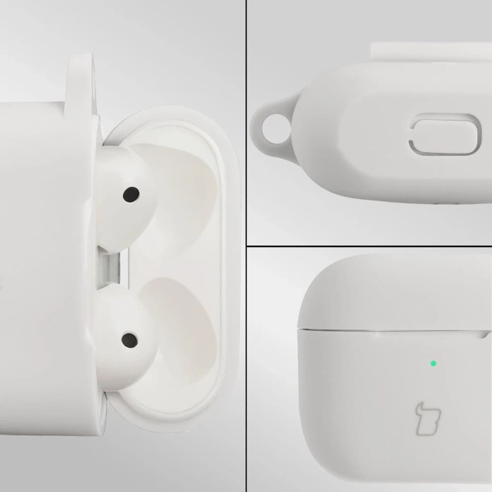 Bizon Case Kopfhörer Silikon Apple AirPods 3 weiß - 3