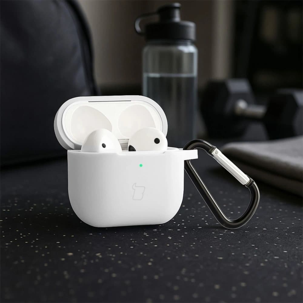 Bizon Case Kopfhörer Silikon Apple AirPods 3 weiß - 4