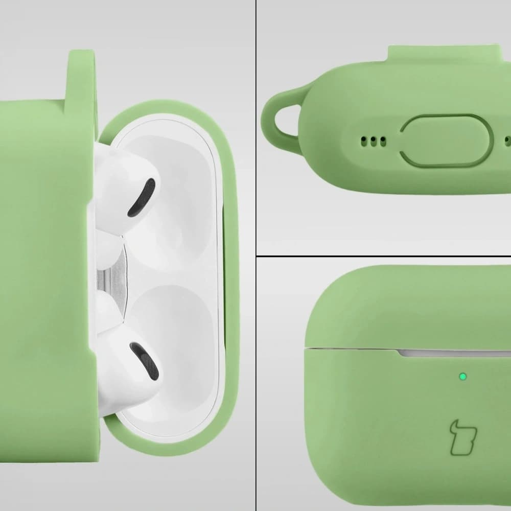 Bizon Case Kopfhörer Silikon Apple AirPods Pro 2 hellgrün - 3