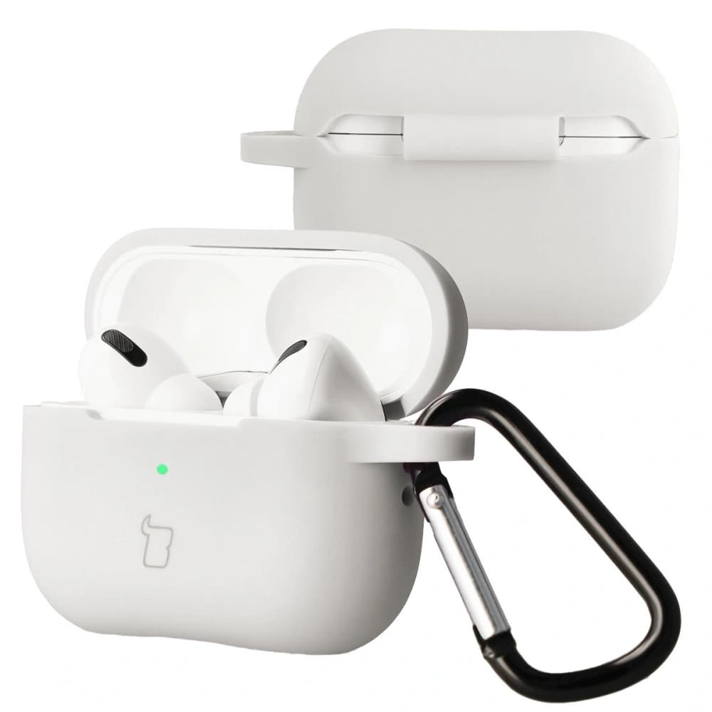 Bizon Case Kopfhörer Silikon Apple AirPods Pro 2 weiß - 1