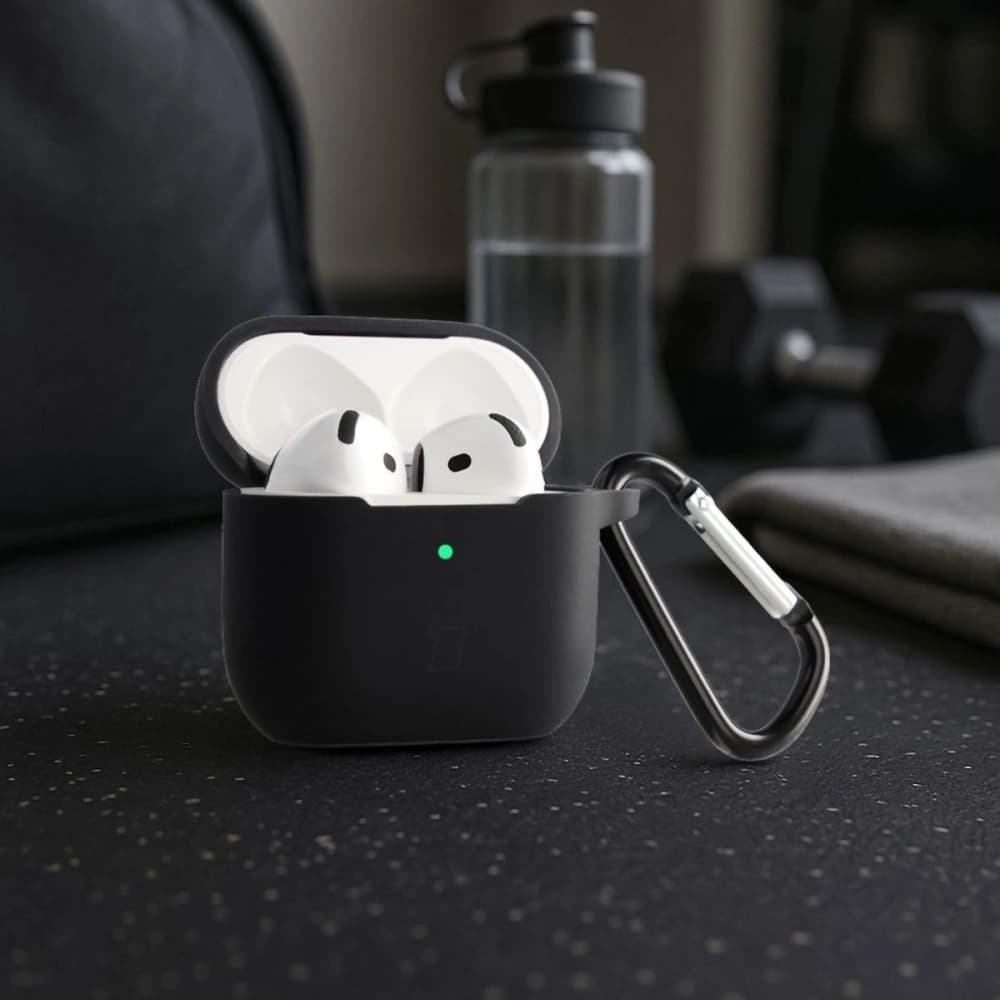 Bizon Case Kopfhörer Silikon Apple AirPods 4 schwarz - 4
