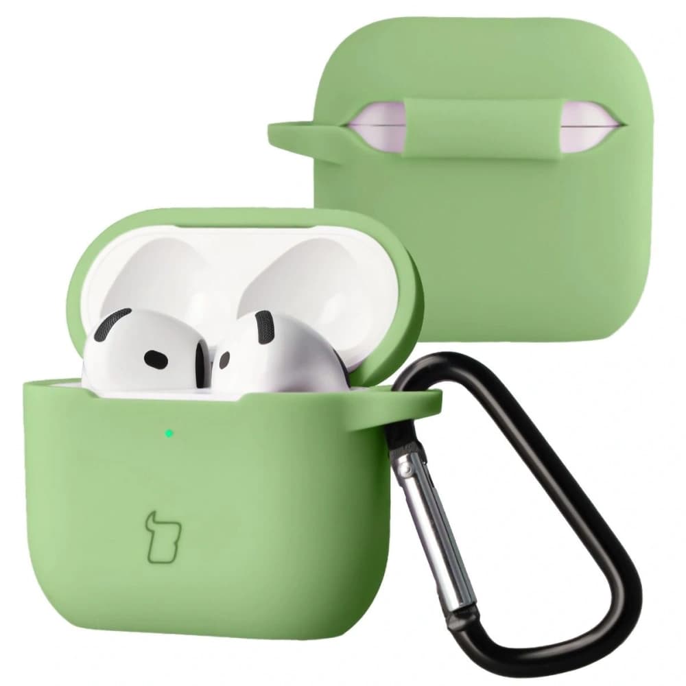 Bizon Case Kopfhörer Silikon Apple AirPods 4 hellgrün - 1