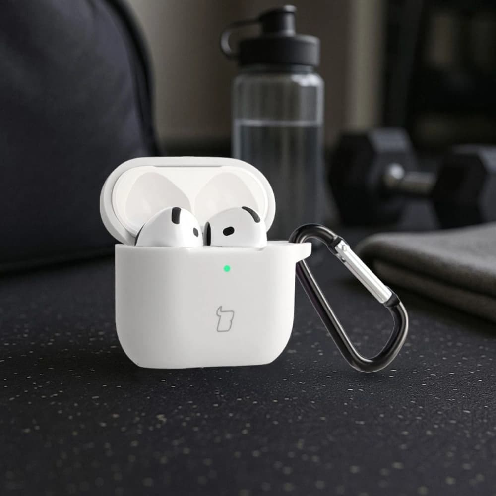 Bizon Case Headphone Silicone Apple AirPods 4 white - 4