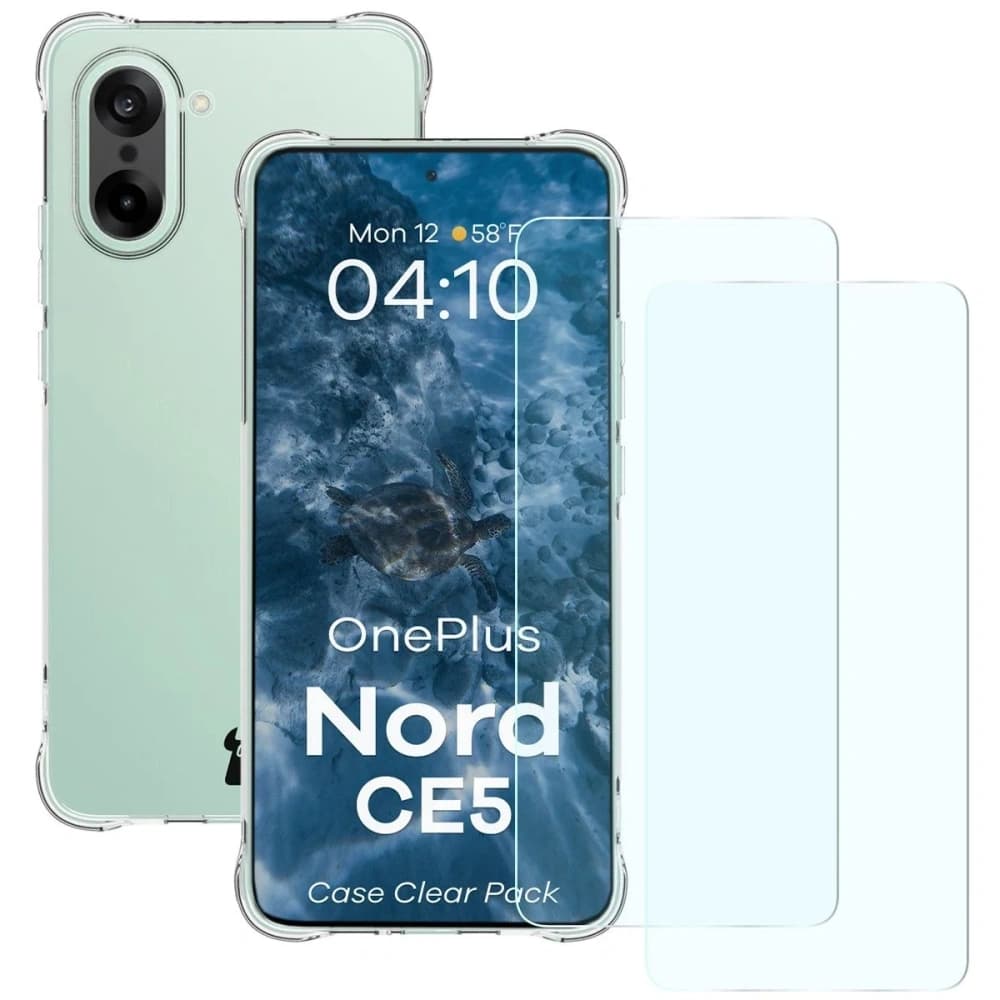 Bizon Case Clear Pack pouzdro + 2x tvrzené sklo OnePlus Nord CE5 5G - 1