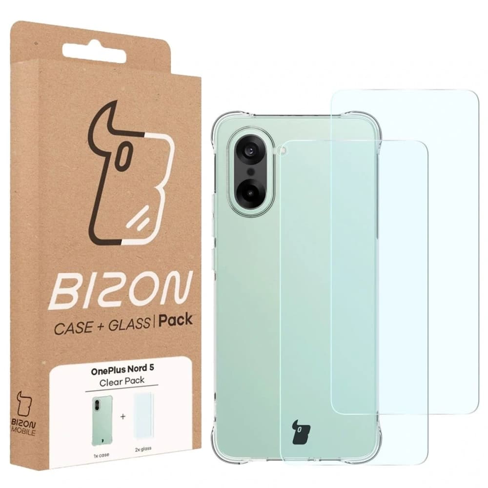 Bizon Case Clear Pack pouzdro + 2x tvrzené sklo OnePlus Nord CE5 5G - 9
