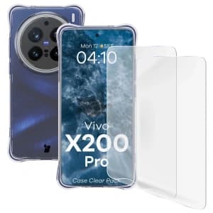 Bizon Case Clear Pack case + 2x screen film Vivo X200 Pro