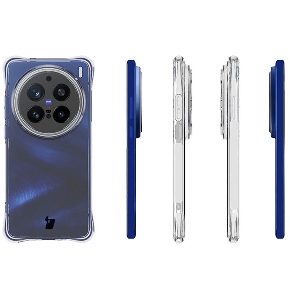 Bizon Case Clear Pack Hülle + 2x Displayschutzfolie Vivo X200 Pro - 4