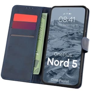 Husa Bizon Case Pocket OnePlus Nord 5 albastru închis