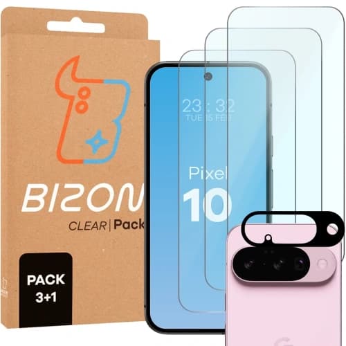 BIZON Clear 3x kijelző üveg + kamera üveg Google Pixel 10-hez