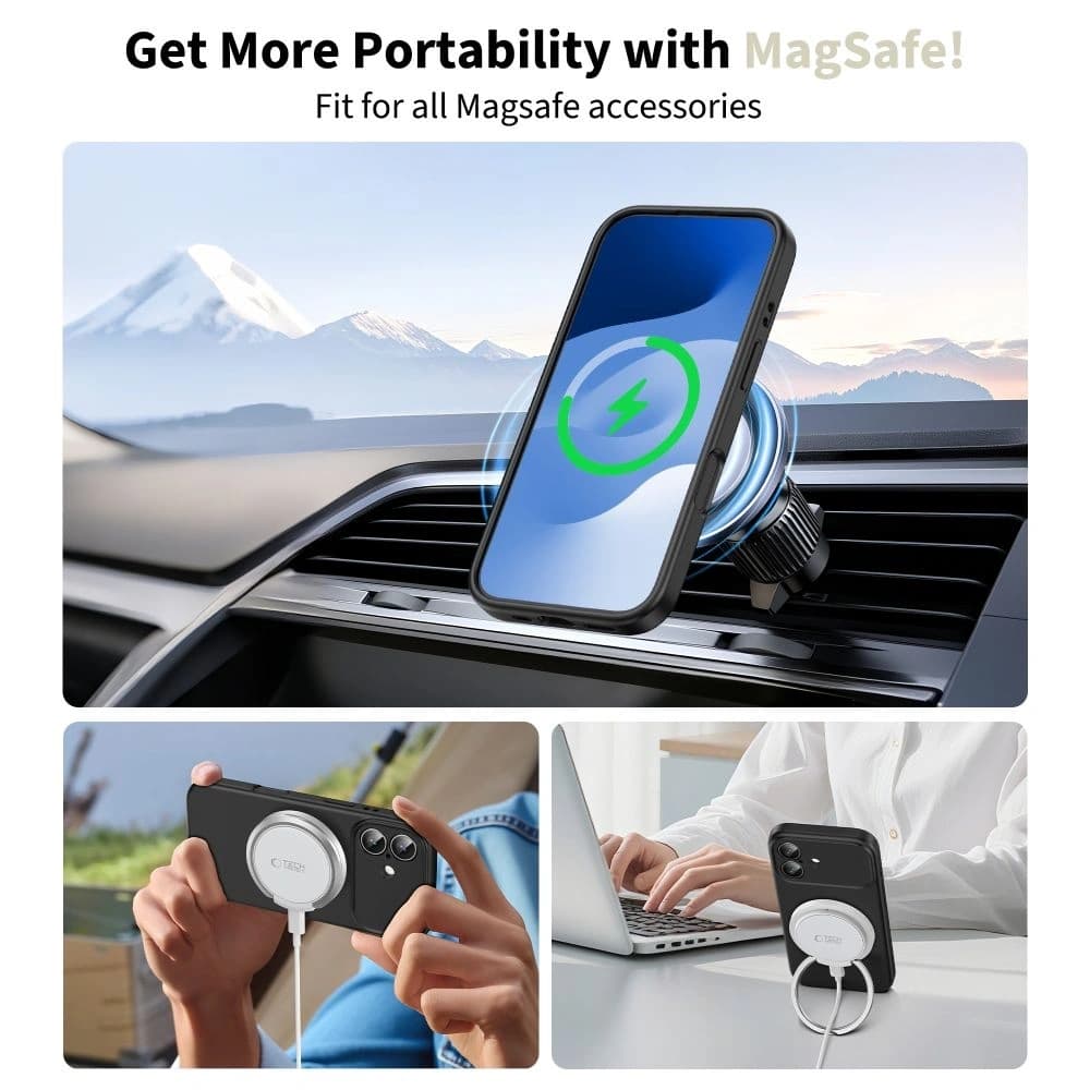 Tech-Protect Szilikon MagSafe Apple iPhone 17 Fekete - 3