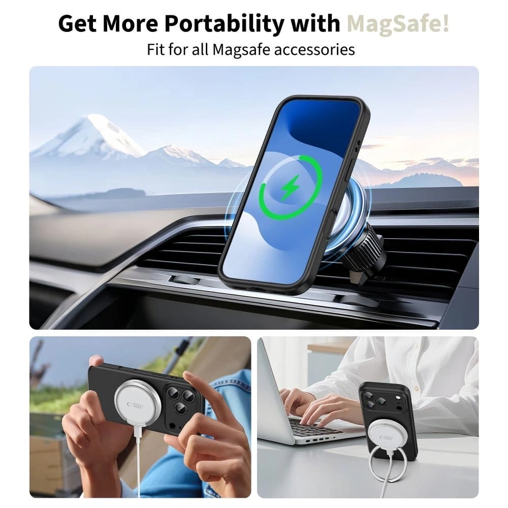 Tech-Protect Szilikon MagSafe Apple iPhone 17 Pro Fekete - 3