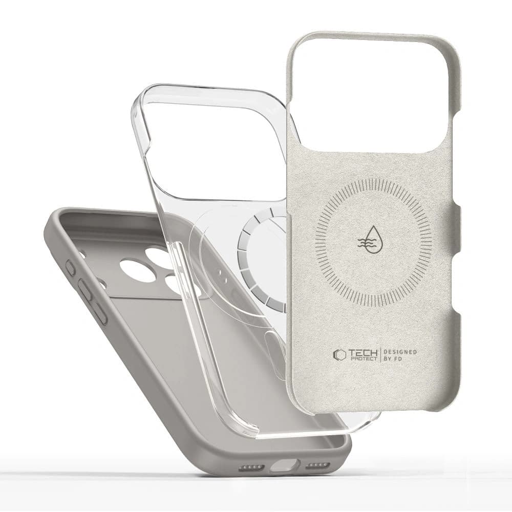 Tech-Protect Szilikon MagSafe Apple iPhone 17 Pro Kőszürke - 2
