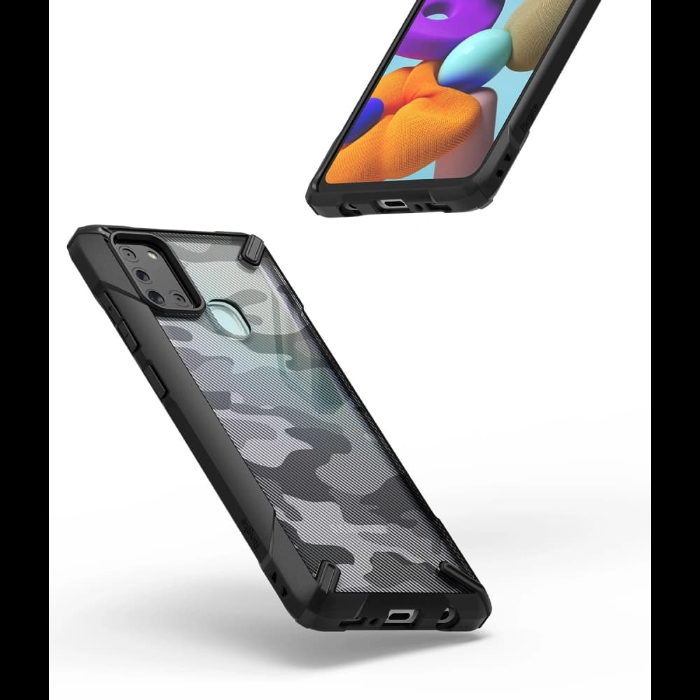 Etui Ringke Fusion-X Samsung Galaxy A21s Camo (Moro) Negru - 5