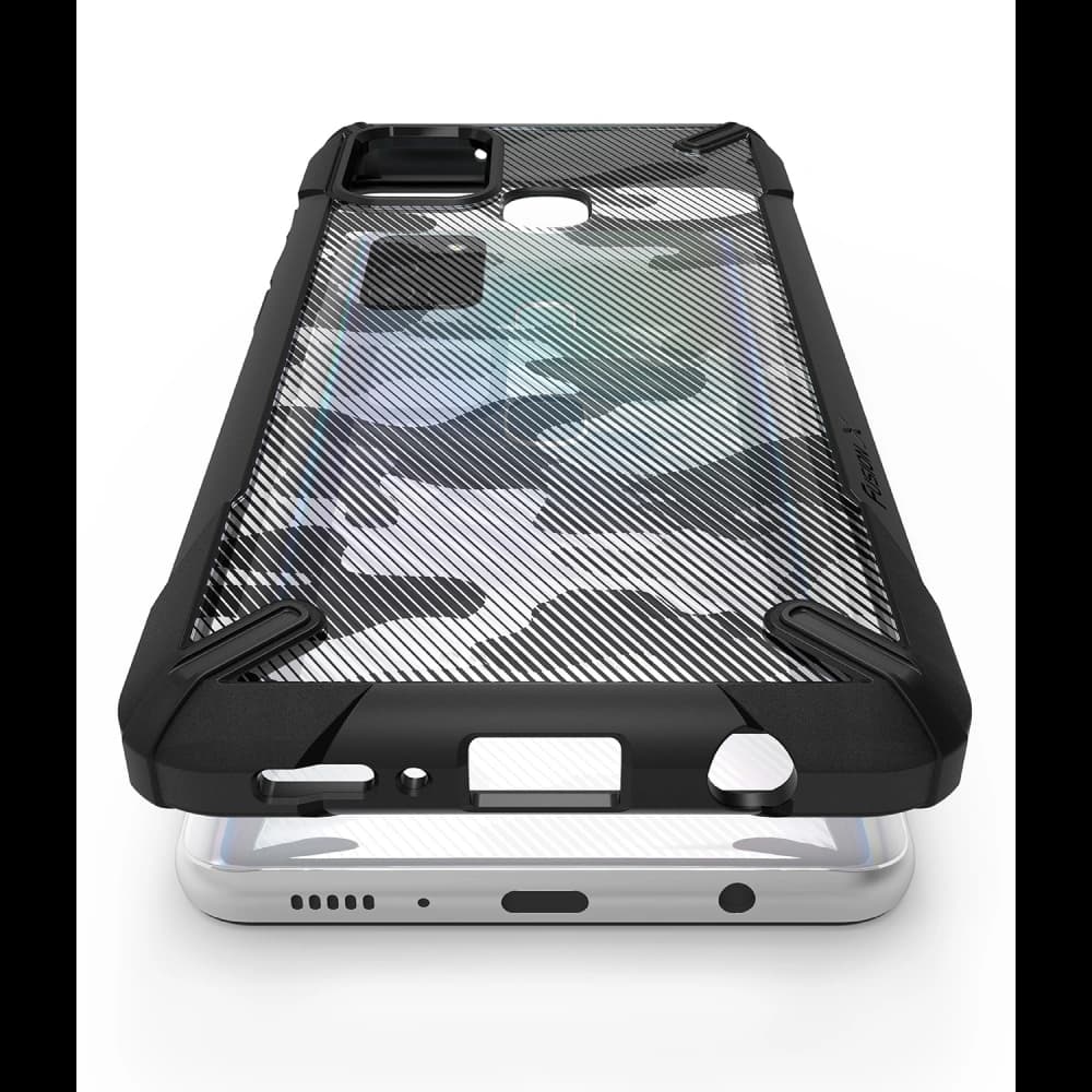 Etui Ringke Fusion-X Samsung Galaxy A21s Camo (Moro) Negru - 6