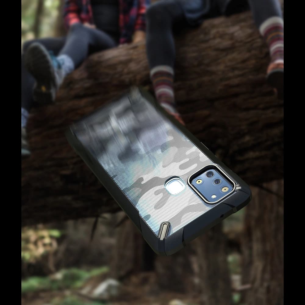 Etui Ringke Fusion-X Samsung Galaxy A21s Camo (Moro) Negru - 9