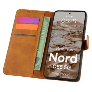 Bizon Case Pocket OnePlus Nord CE5 5G barna
