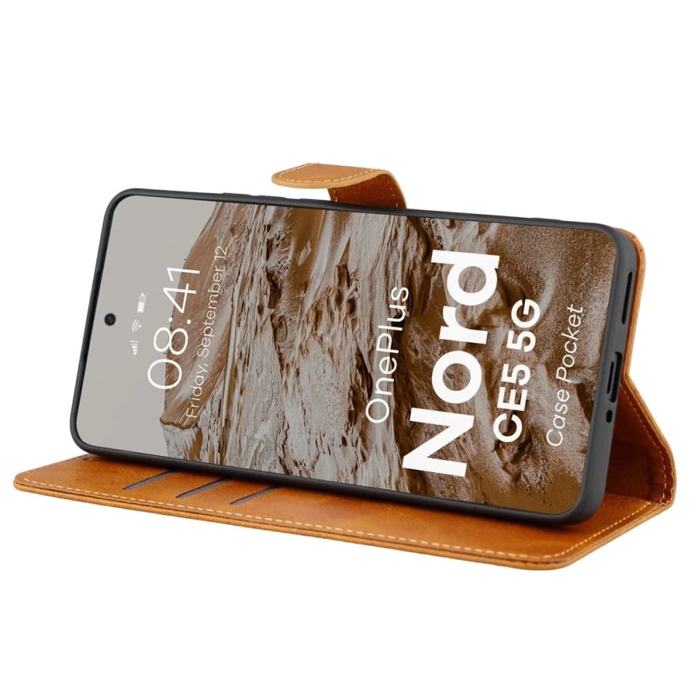 Bizon Case Pocket OnePlus Nord CE5 5G barna - 5