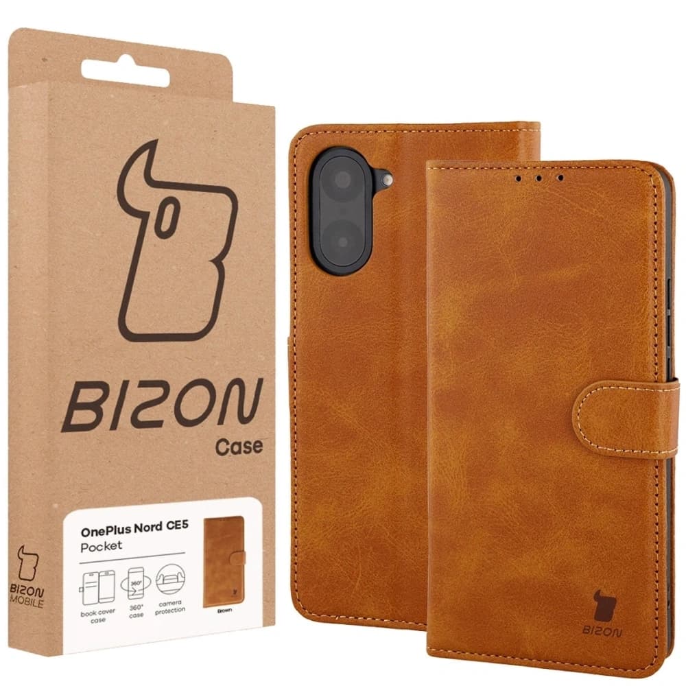 Bizon Case Pocket OnePlus Nord CE5 5G barna - 6