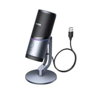 UGREEN CM769 USB-A RGB LED Desk Microphone Silver