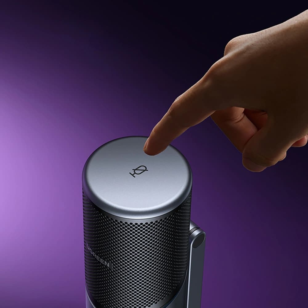 Microfon de birou UGREEN CM769 USB-A RGB LED argintiu - 8