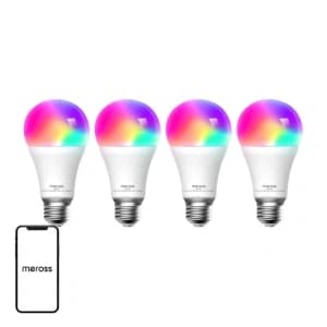 Meross MSL120 WiFi Smart LED Bulb (HomeKit) (four-pack)