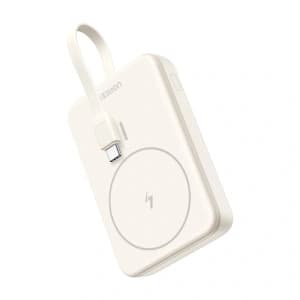UGREEN PB760 10000mAh mágneses powerbank 20W beépített USB-C kábellel (bézs)