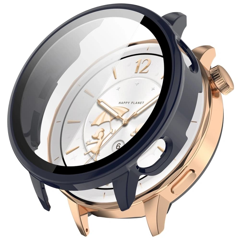 Etui ze szkłem do zegarka Bizon Case+Glass Watch do OnePlus Watch 3 43mm niebieskie - 4