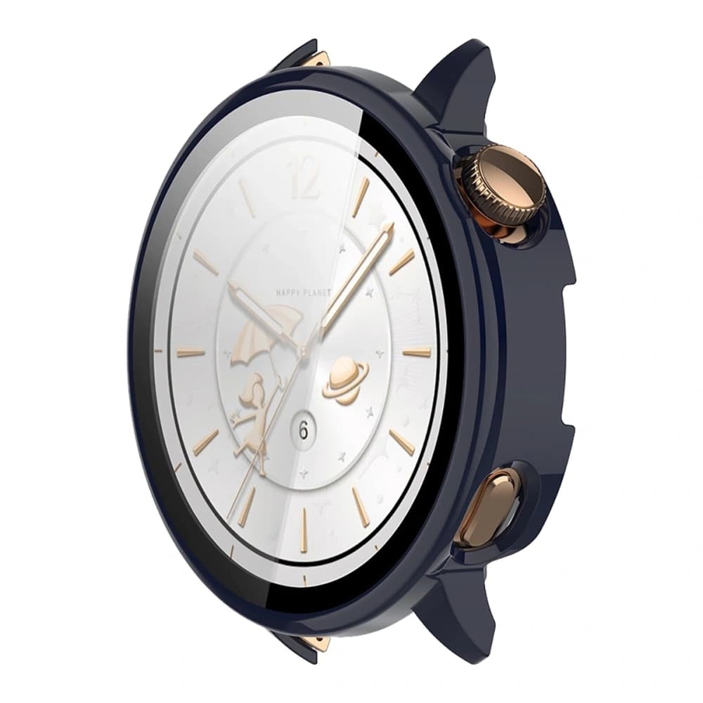 Etui ze szkłem do zegarka Bizon Case+Glass Watch do OnePlus Watch 3 43mm niebieskie - 5