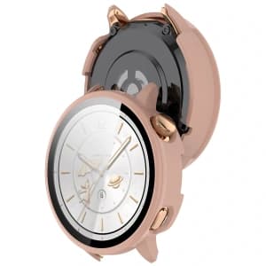 Etui ze szkłem do zegarka Bizon Case+Glass Watch do OnePlus Watch 3 43mm różowe