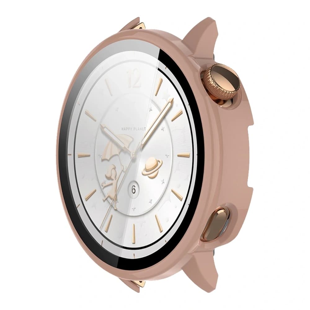 Etui ze szkłem do zegarka Bizon Case+Glass Watch do OnePlus Watch 3 43mm różowe - 5