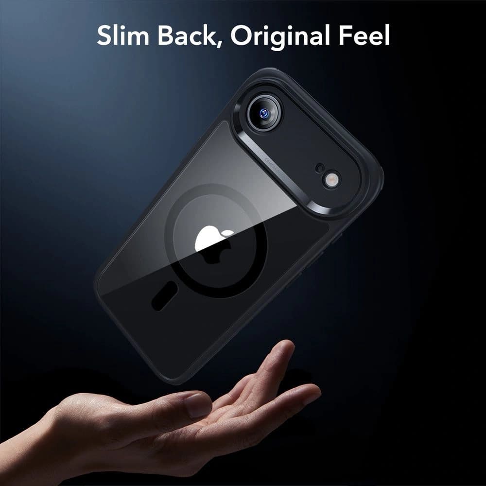 Set ESR husă + sticlă de protecție Classic Hybrid MagSafe & Tempered Glass pentru Apple iPhone Air Clear/negru - 8